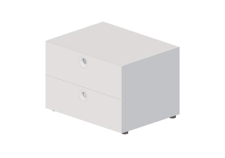Armarios y Cómodas 3D - Cajonera con dos cajones- Horm -... Armarios y Cómodas 3D - Cajonera con dos cajones- Horm -...