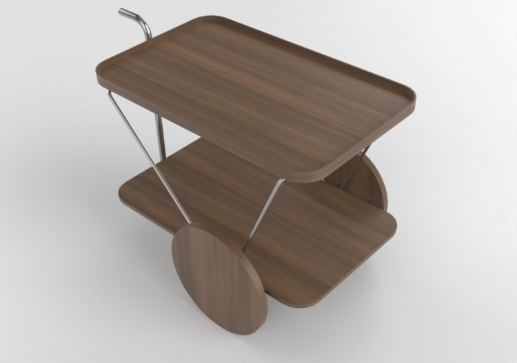 Accessori 3D - Carrello da bar in legno - Artzzi - Sertao -...