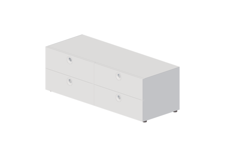 Armarios y Cómodas 3D - Cajonera con cuatro cajones - Horm... Armarios y Cómodas 3D - Cajonera con cuatro cajones - Horm...