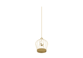 L&aacute;mpara colgante 3D - L&aacute;mpada chapada en oro - Horm - Tweet Small