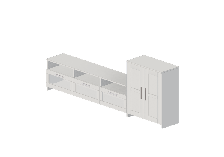 Móveis 3D - Combinação móvel TV - Ikea - Brimnes - IKEA Móveis 3D - Combinação móvel TV - Ikea - Brimnes - IKEA