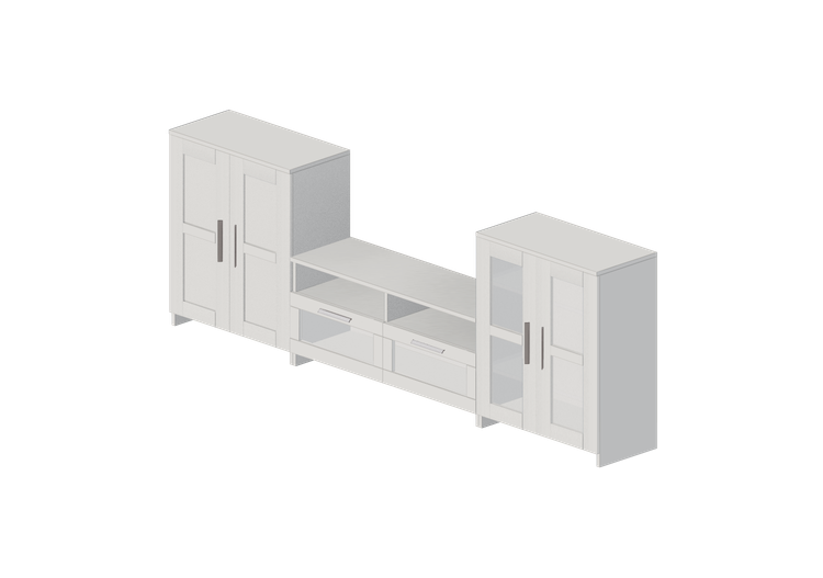 Móveis 3D - Combinação móvel TV - Ikea - Brimnes - IKEA Móveis 3D - Combinação móvel TV - Ikea - Brimnes - IKEA