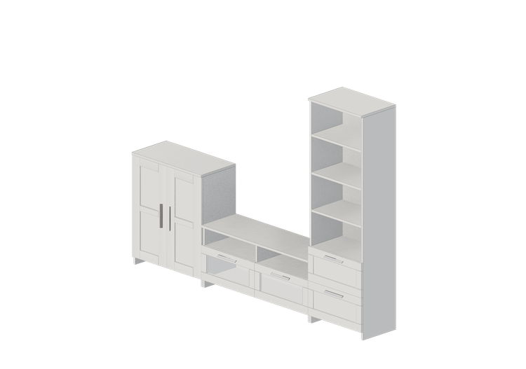 Mobili 3D - Composizione di mobili per TV - Ikea - Brimnes... Mobili 3D - Composizione di mobili per TV - Ikea - Brimnes...