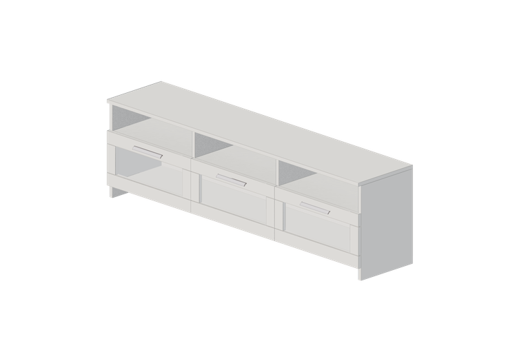 Mobili 3D - Mobile per TV in legno laccato - Ikea - Brimnes... Mobili 3D - Mobile per TV in legno laccato - Ikea - Brimnes...