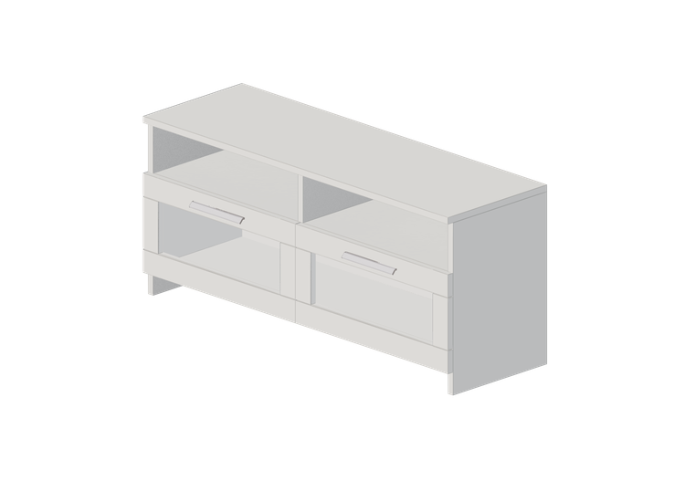Muebles 3D - Mueble de TV de madera lacada - Ikea - Brimnes... Muebles 3D - Mueble de TV de madera lacada - Ikea - Brimnes...