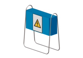 Baustellen-Schalttafel mit Unterst&uuml;tzung