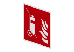 Extintor de inc&ecirc;ndio sobre rodas - F009
