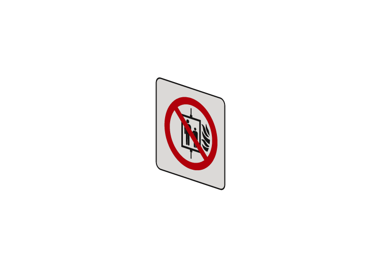 Interdiction d'utiliser l'ascenseur en cas d'incendie -... Interdiction d'utiliser l'ascenseur en cas d'incendie -...