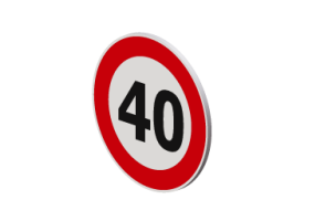 Limite maximale de vitesse 40 km/h
