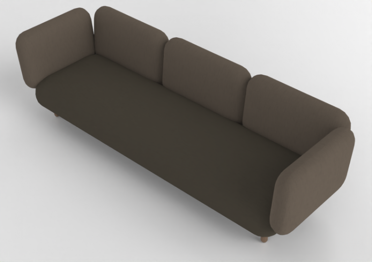 Sofás 3D - Sofá em tecido - Cappellini - Hobo Contract -...