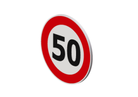 Zul&auml;ssige H&ouml;chstgeschwindigkeit 50