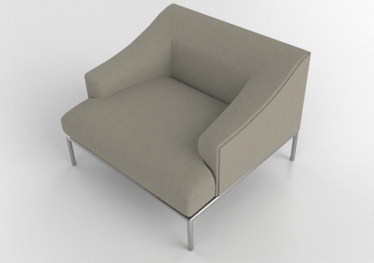 Poltronas y Sofás 3D - Sillón de tela - Cappellini - High...