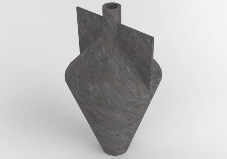 Acessórios 3D - Vaso de pedra - Cappellini - Jana - PO1409B...