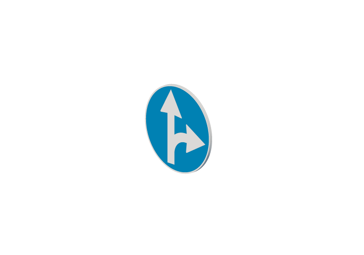 Vorgeschriebene Fahrtrichtung geradeaus und rechts - ACCA... Vorgeschriebene Fahrtrichtung geradeaus und rechts - ACCA...