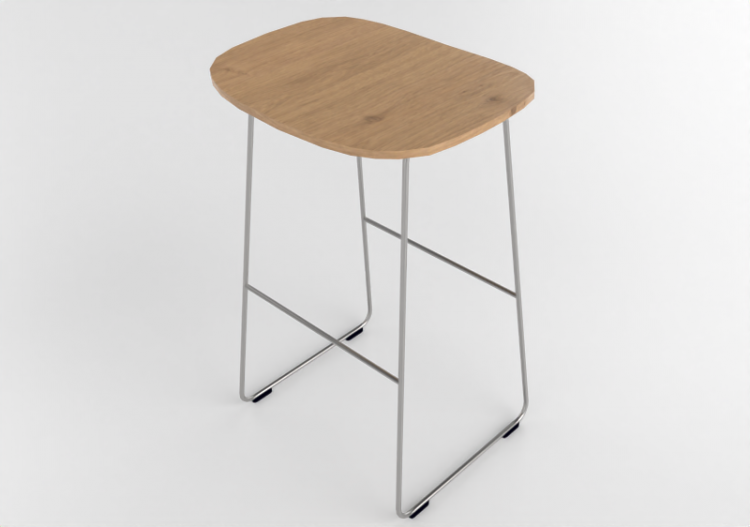 Cadeira 3D - Banqueta de madeira - Cappellini - Morrison -...