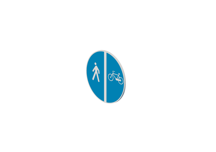 Caminho de bicicleta ao lado do meio-fio - ACCA software Caminho de bicicleta ao lado do meio-fio - ACCA software