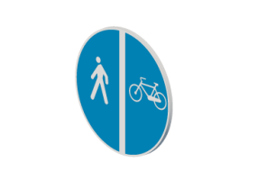 Carril bici a lado de la acera