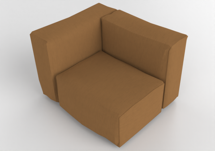 Poltronas y Sofás 3D - Sillón de tela - Cappellini - Oblong...