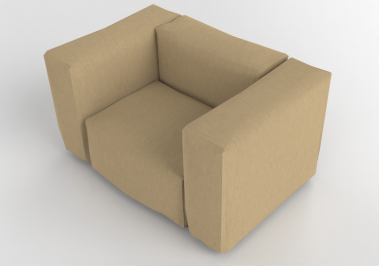 3D Sofa - Fabric Armchair - Cappellini - Oblong System -...