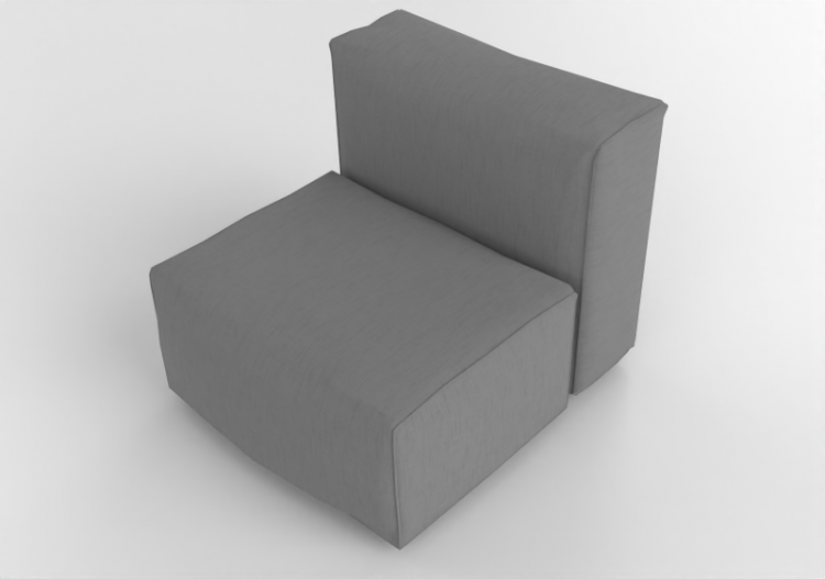 Poltronas y Sofás 3D - Sillón de tela - Cappellini - Oblong...
