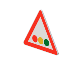 Traffic light with horizontal disks