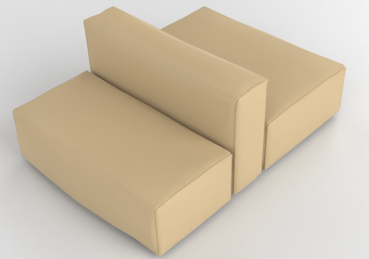 Poltronas y Sofás 3D - Sofá de piel - Cappellini - Oblong...