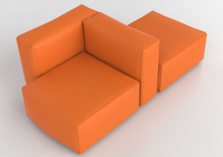 3D Sofa - Leather sofa - Cappellini - Oblong System - OS77...