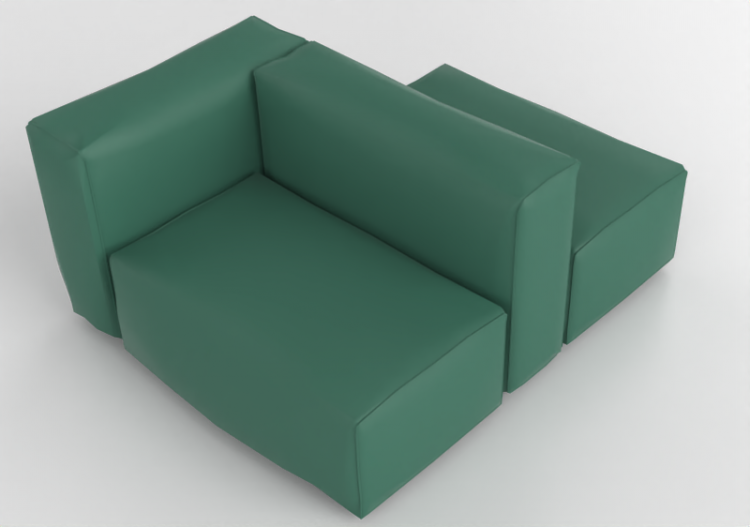 Sofás 3D - Sofá de couro - Cappellini - Oblong System -...