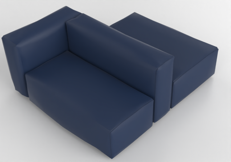 Divans 3D - Canapé en cuir - Cappellini - Oblong System -...