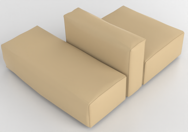 Sofás 3D - Sofá de couro - Cappellini - Oblong System -...