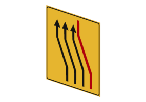 Schild Fahrbahn Einfahrt 412/f