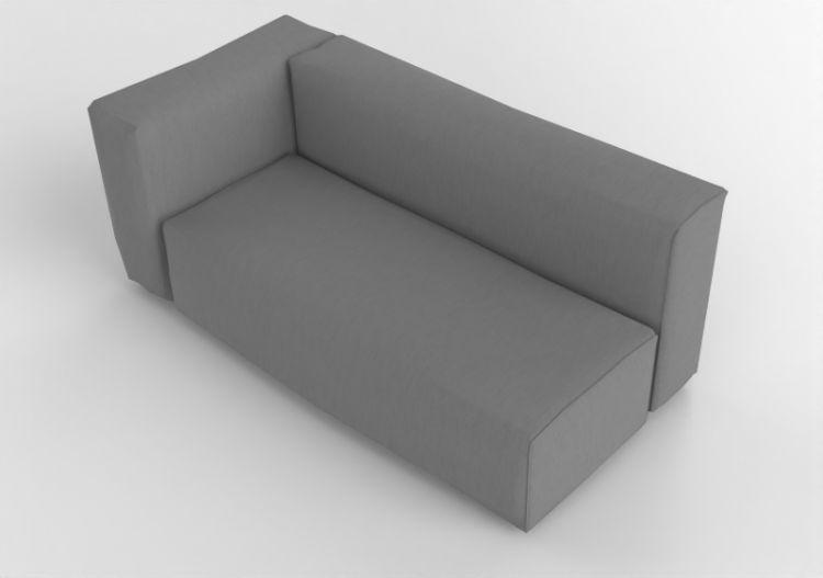 Chairs and Sofas 3D - Fabric sofa - Cappellini - Oblong...