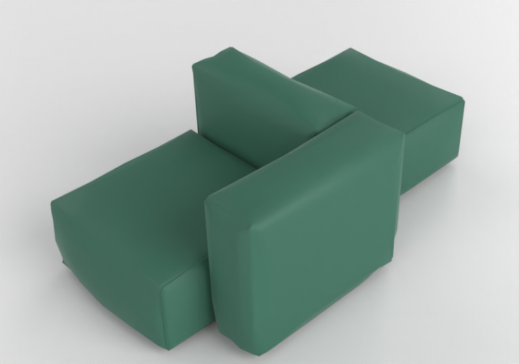 3D Sofa - Leather sofa - Cappellini - Oblong System - OS78...