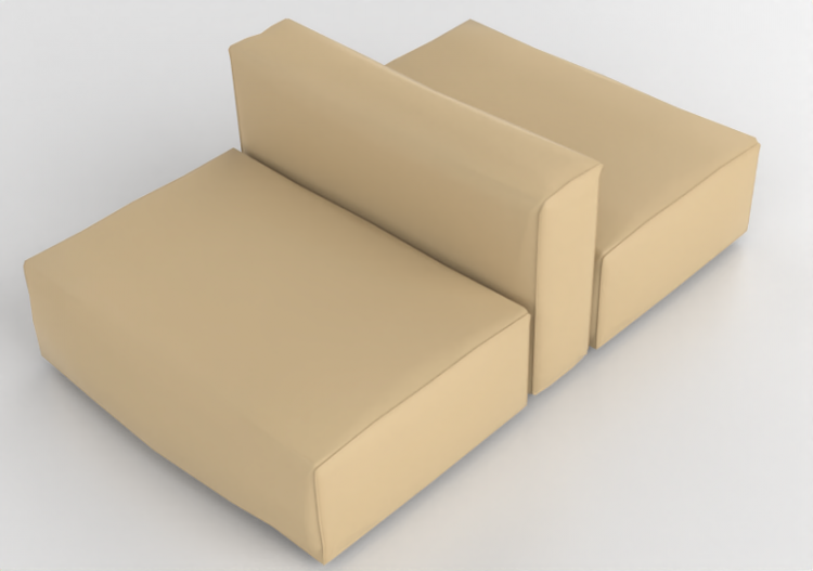 Divani 3D - Divano in pelle - Cappellini - Oblong System -...