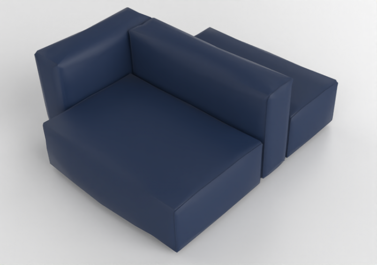 Poltronas y Sofás 3D - Sofá de piel - Cappellini - Oblong...