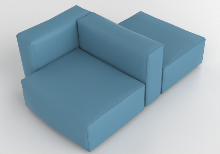 Sofás 3D - Sofá de couro - Cappellini - Oblong System -...