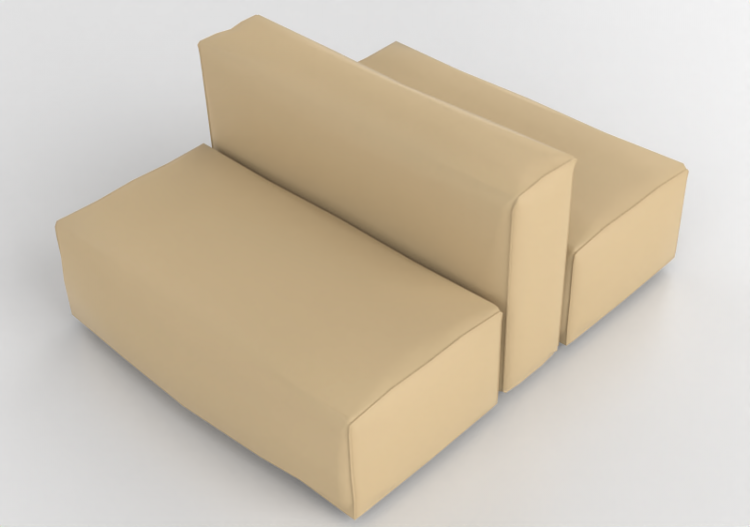 3D Sofa - Leather sofa - Cappellini - Oblong System - OS121...