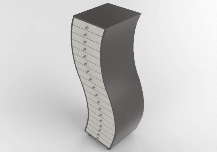 3D Book shelf - Wood drawers Cabinet - Cappellini -...