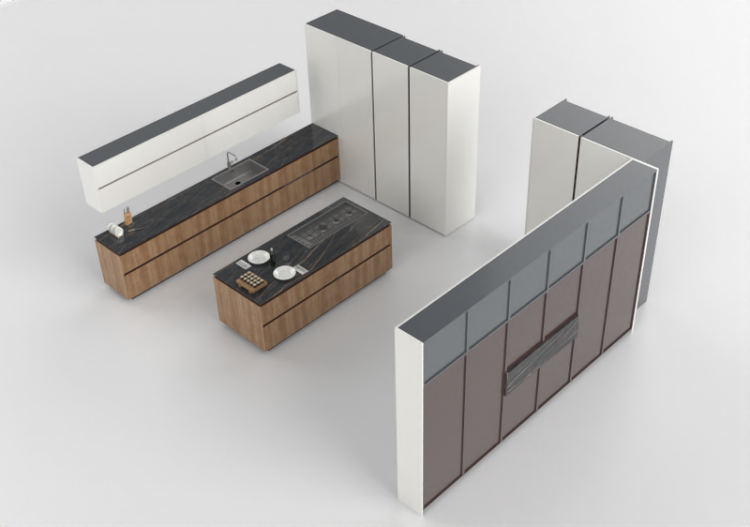 Cuisine 3D - Cuisine complète avec appareils...