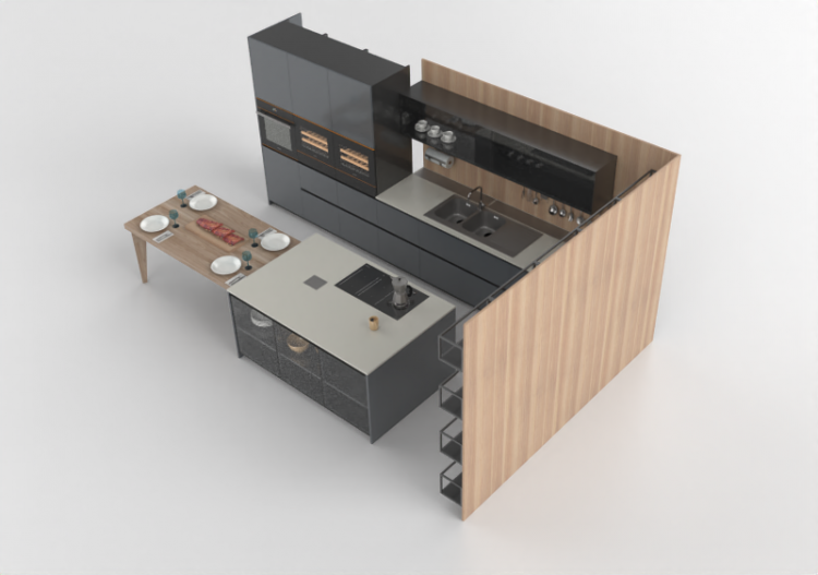 Cuisine 3D - Cuisine complète avec appareils...