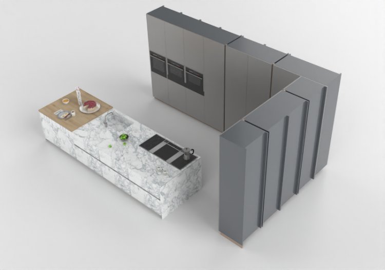 Cuisine 3D - Cuisine complète avec appareils...