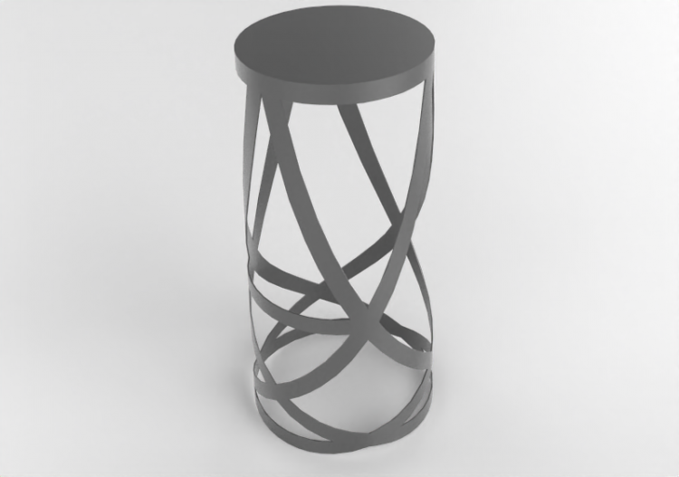 3D Stühle - Hocker aus Metall - Cappellini - Ribbon -...