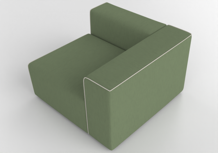 Poltronas y Sofás 3D - Sofá de tejido - Cappellini - Panda...