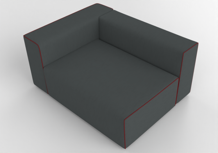 3D Sofa - Fabric Sofa - Cappellini - Panda Sofa - PALR12BD...