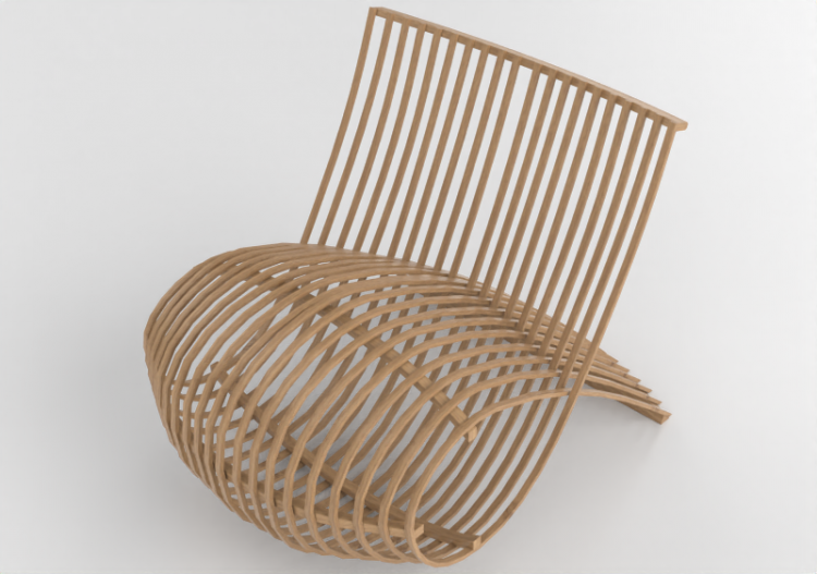 Divani 3D - Poltrona in legno - Cappellini - Wooden Chair -...