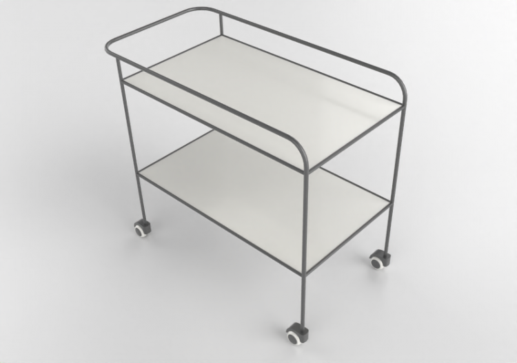 3D Zubehör - Servierwagen aus Metall - Cappellini - Steel...