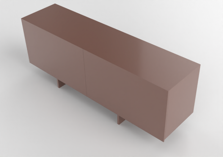 Bookshelves and Containers 3D - Lacquered wooden container...