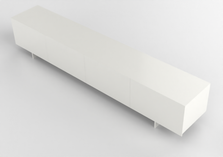 Bookshelves and Containers 3D - Lacquered wooden container...