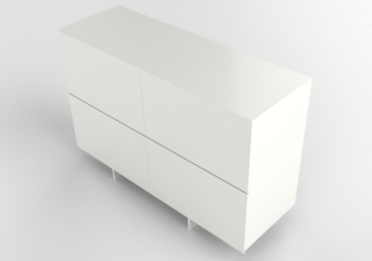 Librerías y Contenedores 3D - Contenedor de madera lacada -...