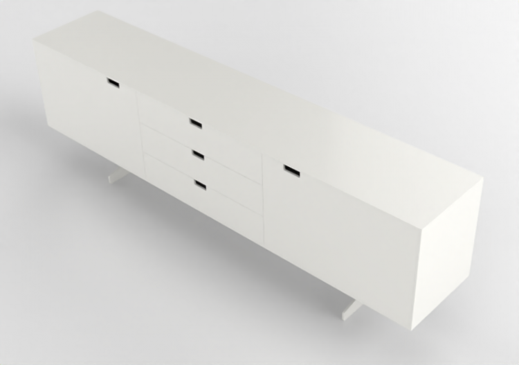 Librerie e Contenitori 3D - Contenitore in legno laccato -...